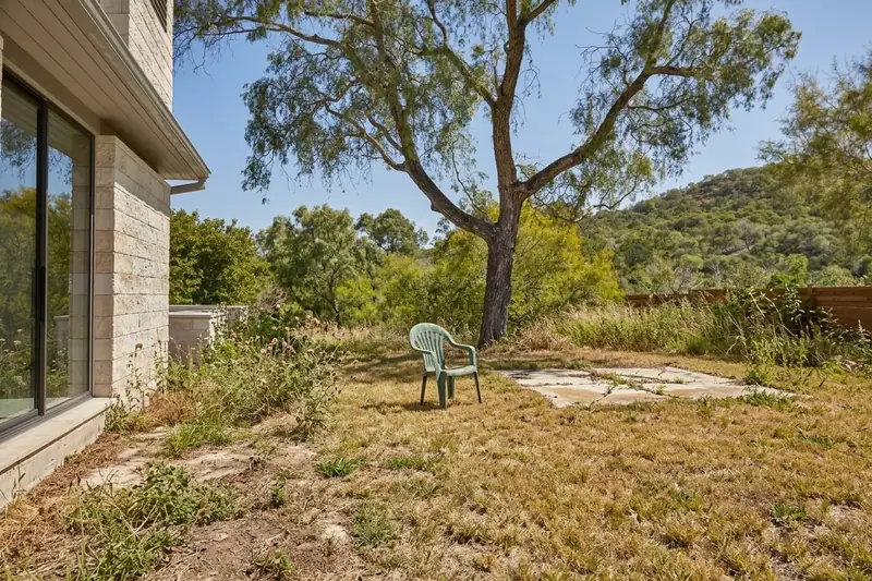 Backyard in Westlake Hills, before